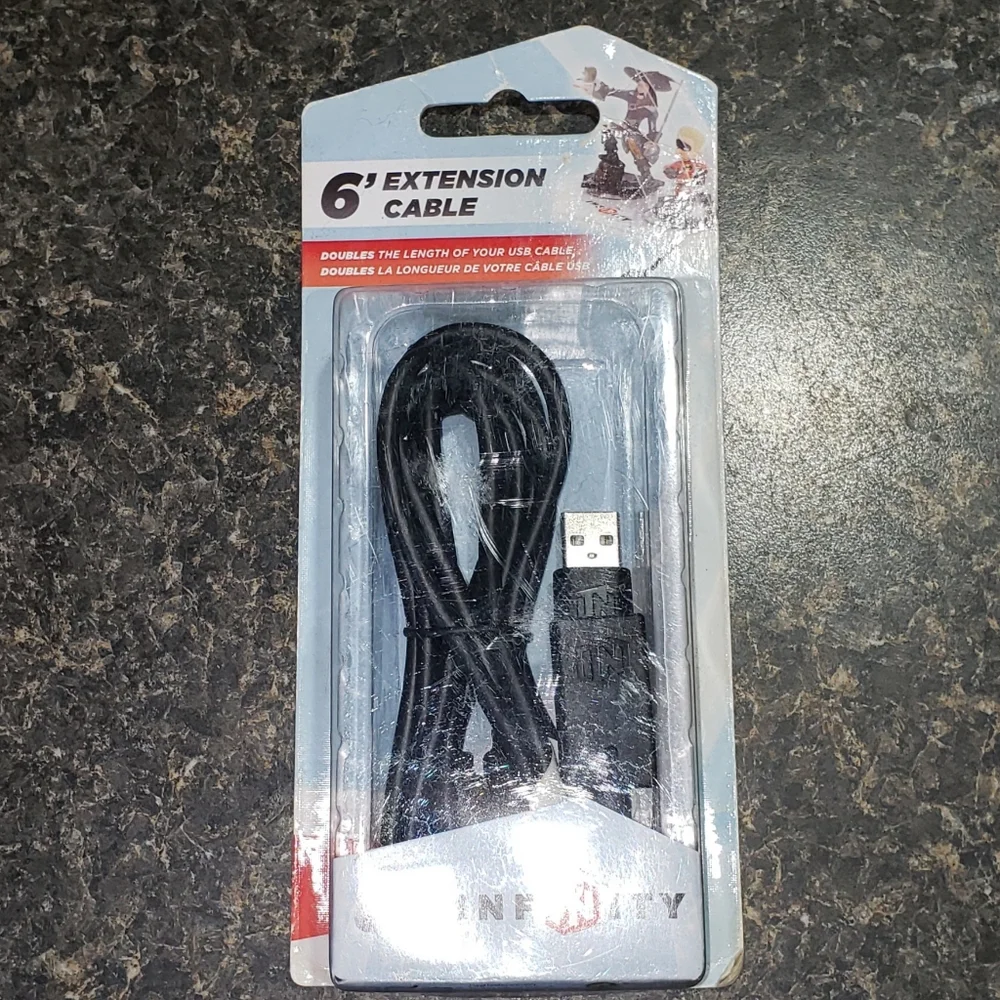 Xbox Disney Infinity 6' Extension Cable 6 ft Cord X box Xbox Gaming